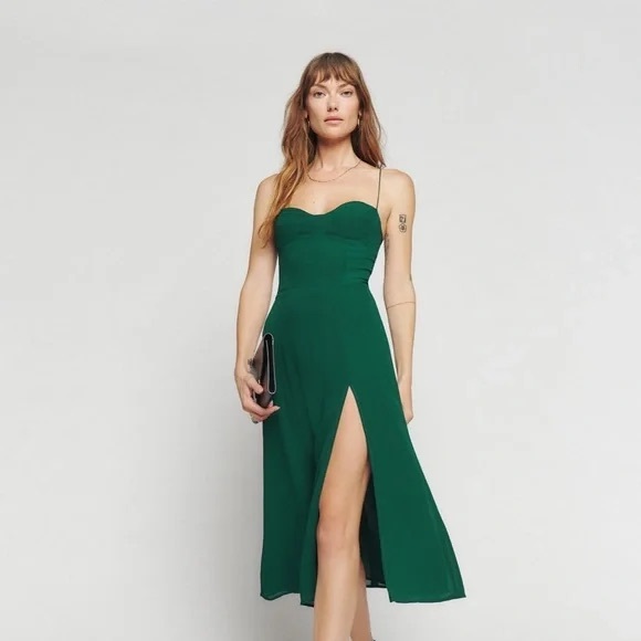 Reformation Dresses & Skirts - Reformation Juliette Dress In Emerald Green